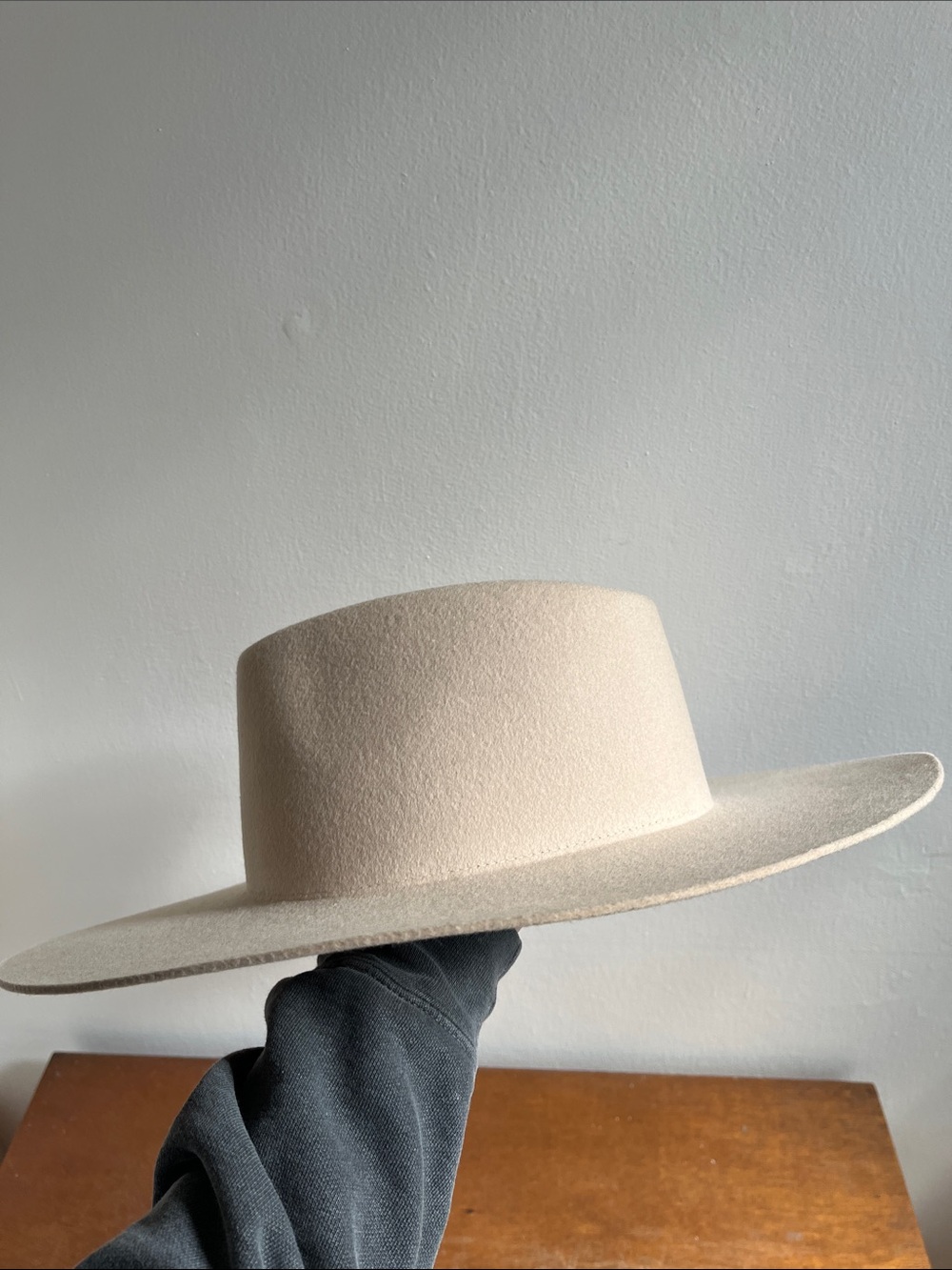 Gigi Pip Dakota Wide Brim Felt Hat in Light Beige - Picture 4 of 6
